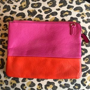 Pink and orange large clutch